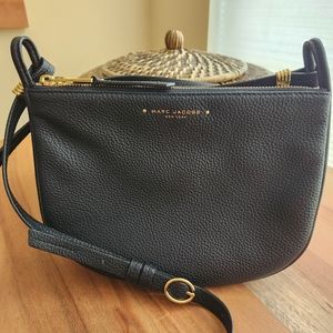Marc Jacobs black leather crossbody bag